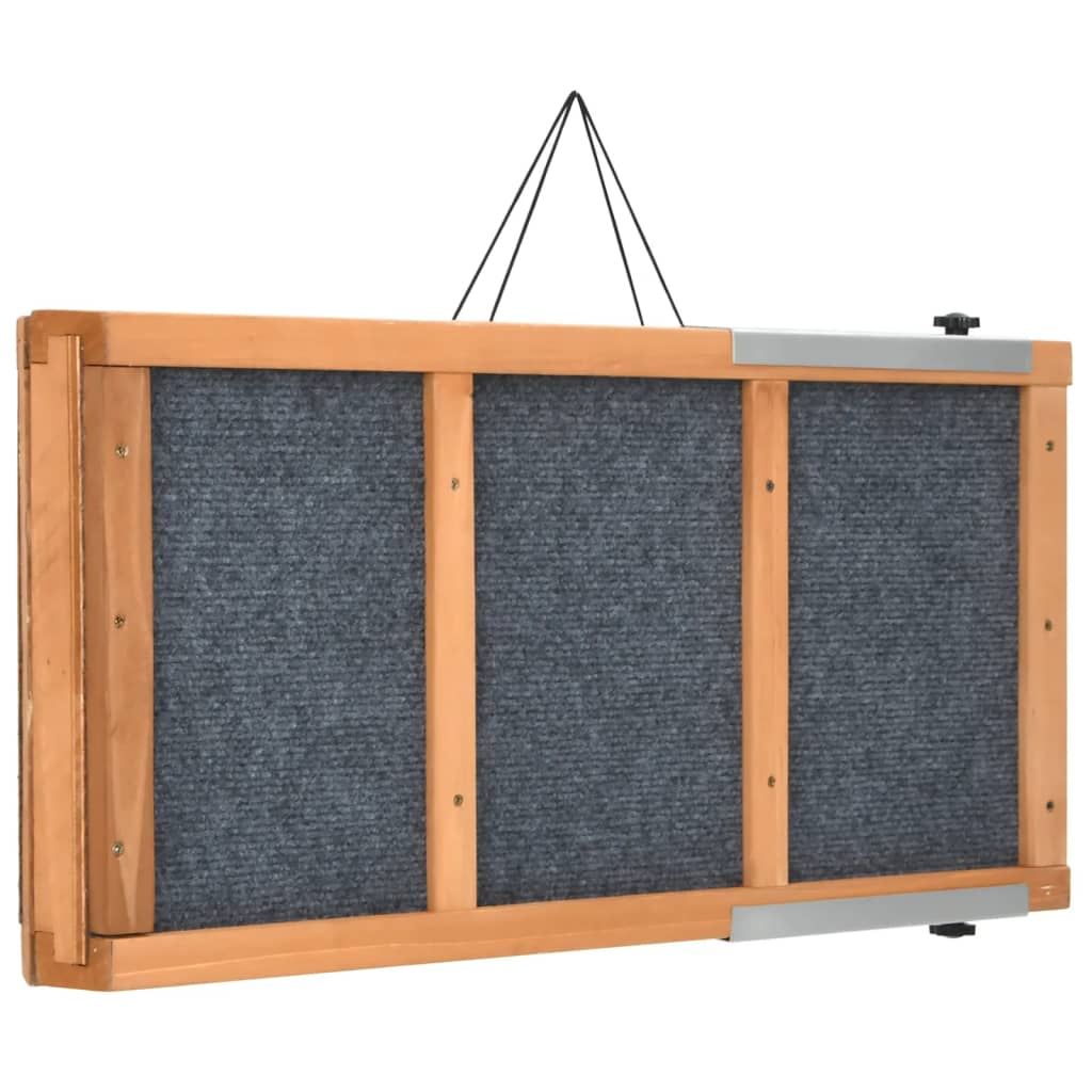 Rampa pro psy šedá 120 x 30 cm masivní jedlové dřevo