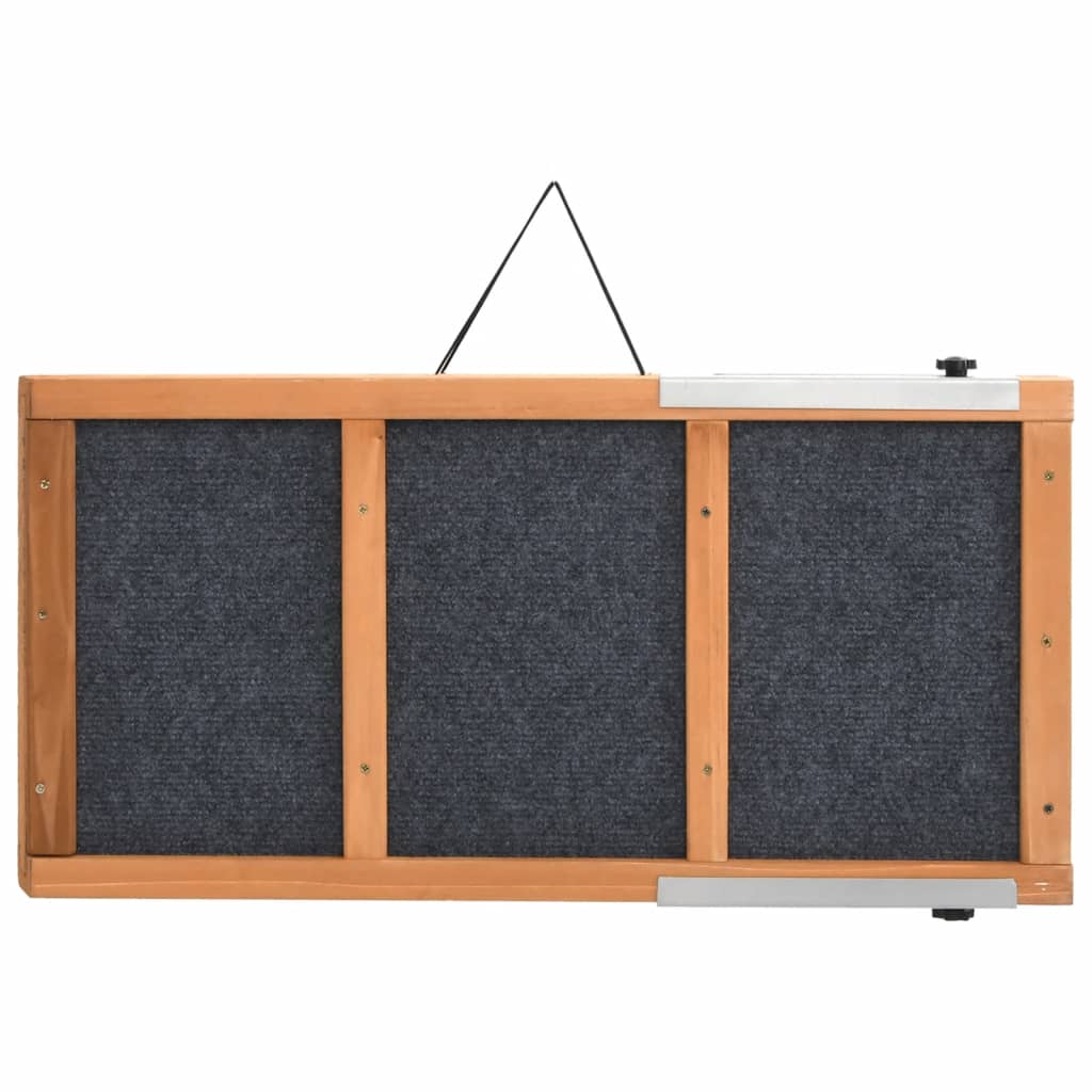 Rampa pro psy šedá 120 x 30 cm masivní jedlové dřevo