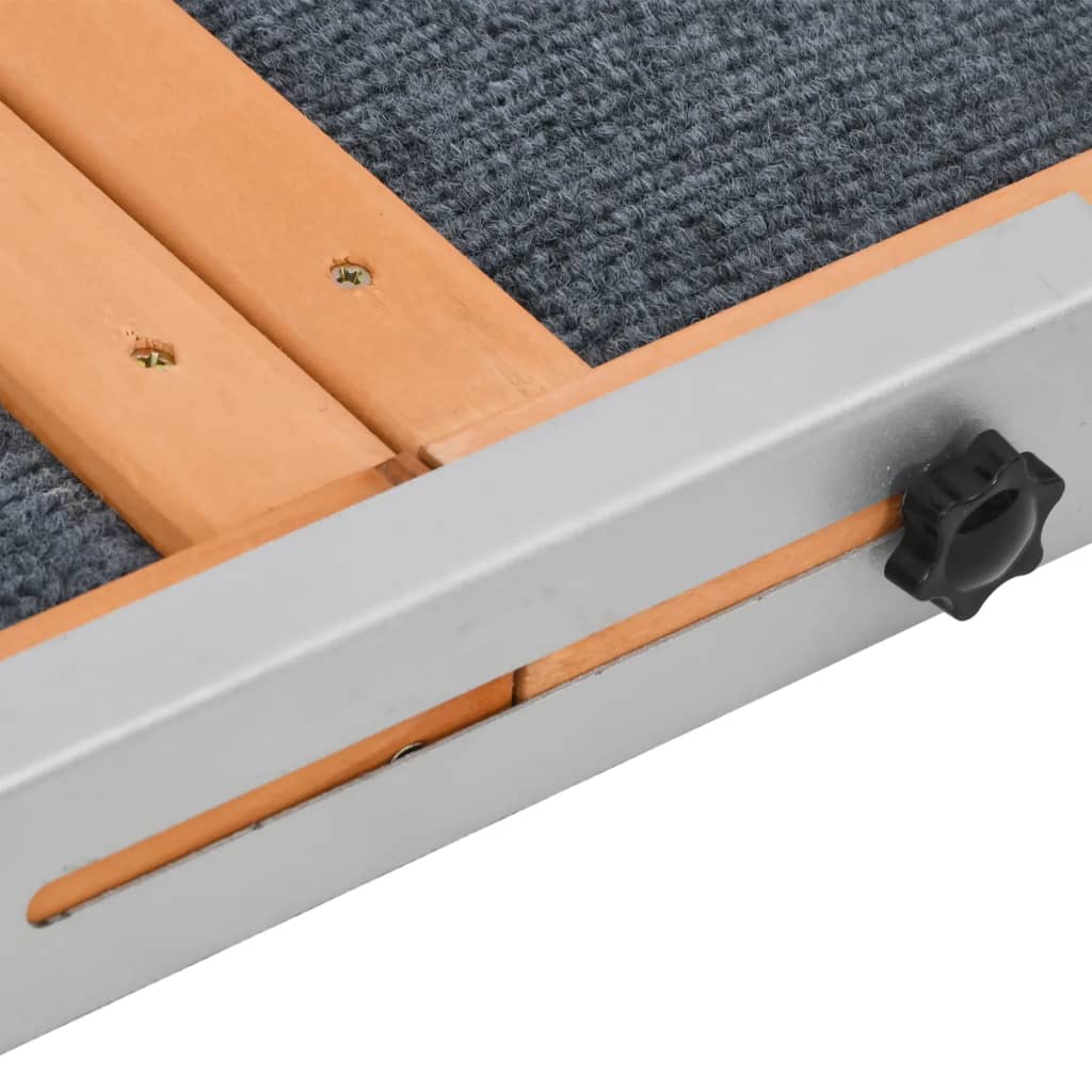 Rampa pro psy šedá 120 x 30 cm masivní jedlové dřevo
