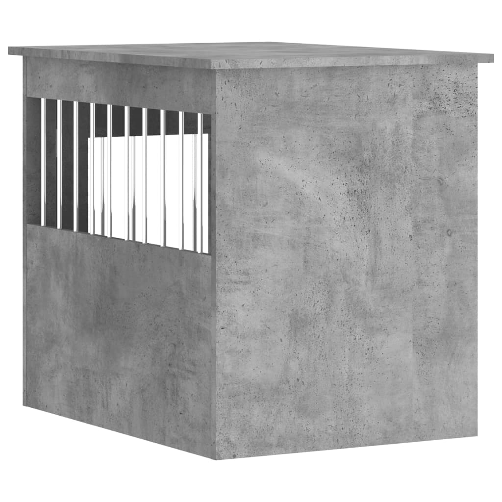 Psí bouda a koncový stolek betonově šedá 55x75x65 cm kompozit