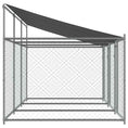 Načíst obrázek do prohlížeče galerie, Klec pro psy se střechou a dvířky šedá 6x2x2 m pozinkovaná ocel
