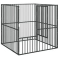 Načíst obrázek do prohlížeče galerie, Ohrádka pro psy 4 panely černá pozinkovaná ocel
