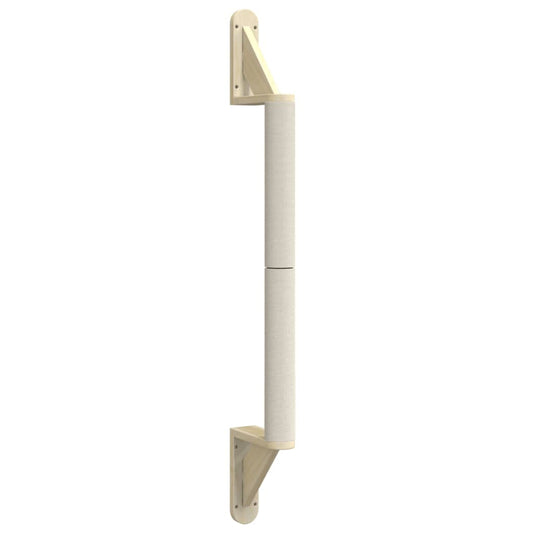 Nástěnný sisalový sloupek – škrabadlo pro kočky, hnědý 7 × 20 × 109 cm