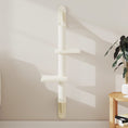Načíst obrázek do prohlížeče galerie, Nástěnné škrabadlo pro kočky se sloupkem krémové 108 cm
