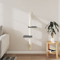 Načíst obrázek do prohlížeče galerie, Nástěnné škrabadlo pro kočky se sloupkem tmavě šedé 108 cm
