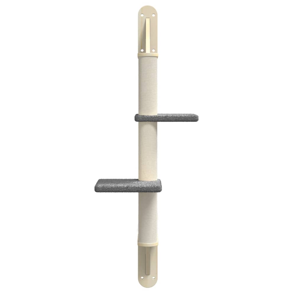 Nástěnné škrabadlo pro kočky se sloupkem tmavě šedé 108 cm
