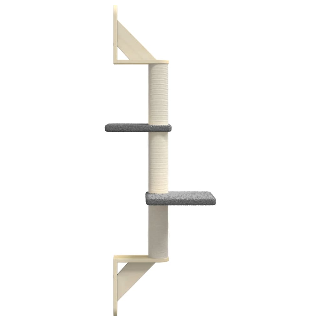 Nástěnné škrabadlo pro kočky se sloupkem tmavě šedé 108 cm