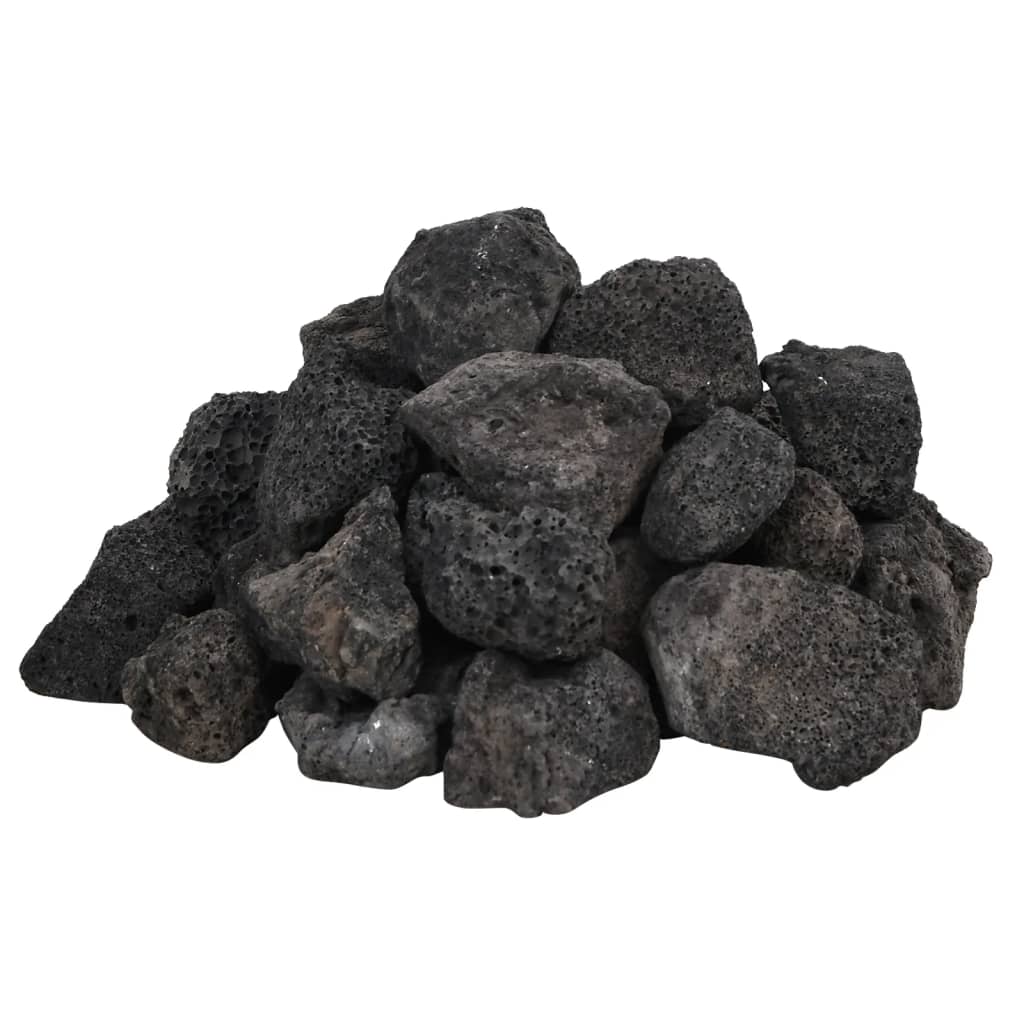 Sopečné kameny 25 kg černé 3–5 cm