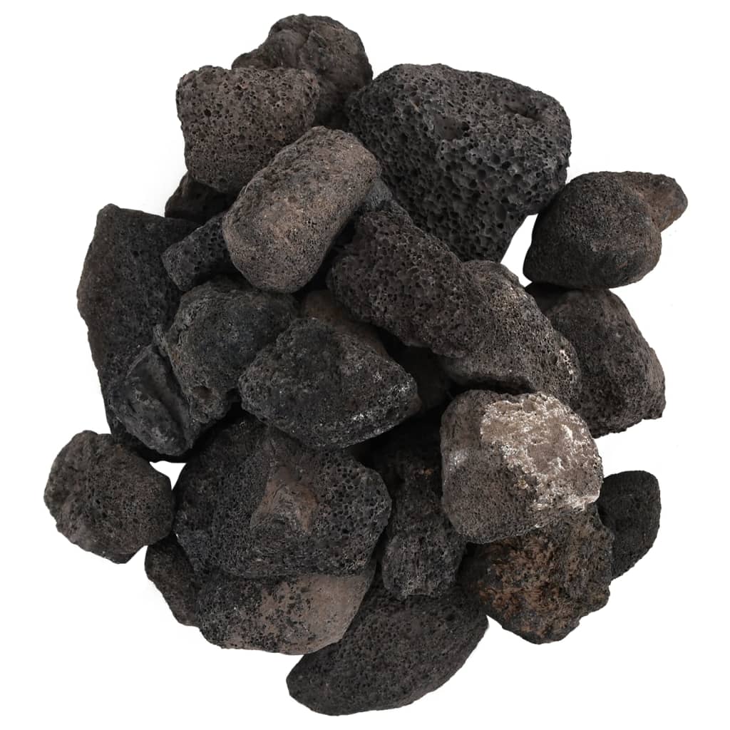 Sopečné kameny 25 kg černé 5–8 cm