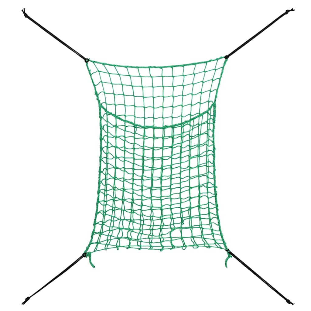 Sítě na seno 2 ks obdélníkové zelené 200 x 120 cm PP