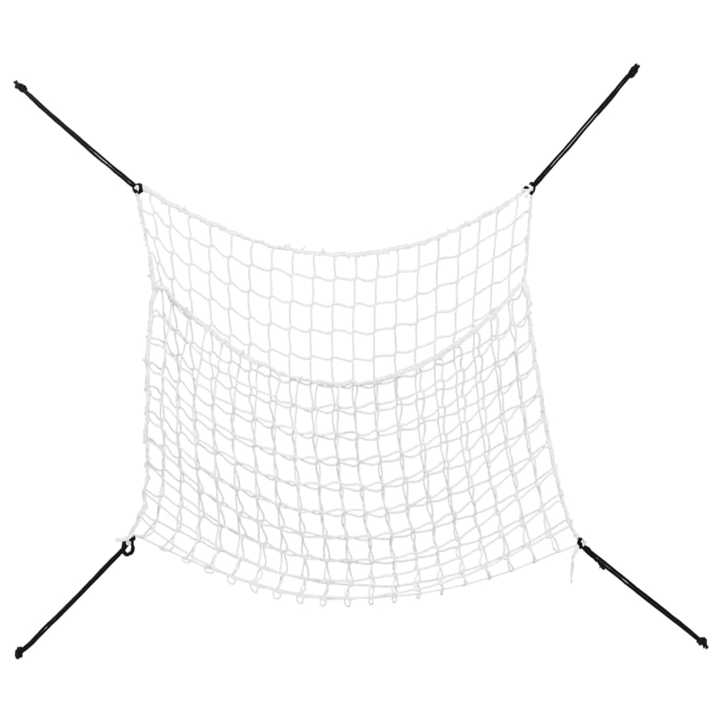 Sítě na seno 2 ks obdélníkové bílé 100 x 90 cm PP