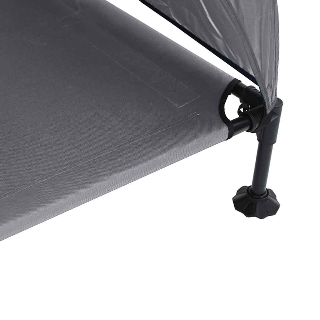 Zvýšený psí pelíšek Světle šedá 127 x 81 x 108 cm Textil a ocel