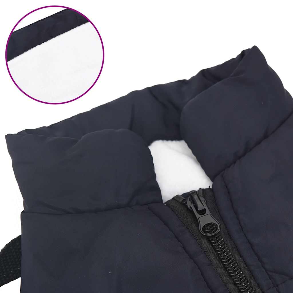 Bunda pro psa s postrojem nepromokavá reflexní tmavě modrá L32