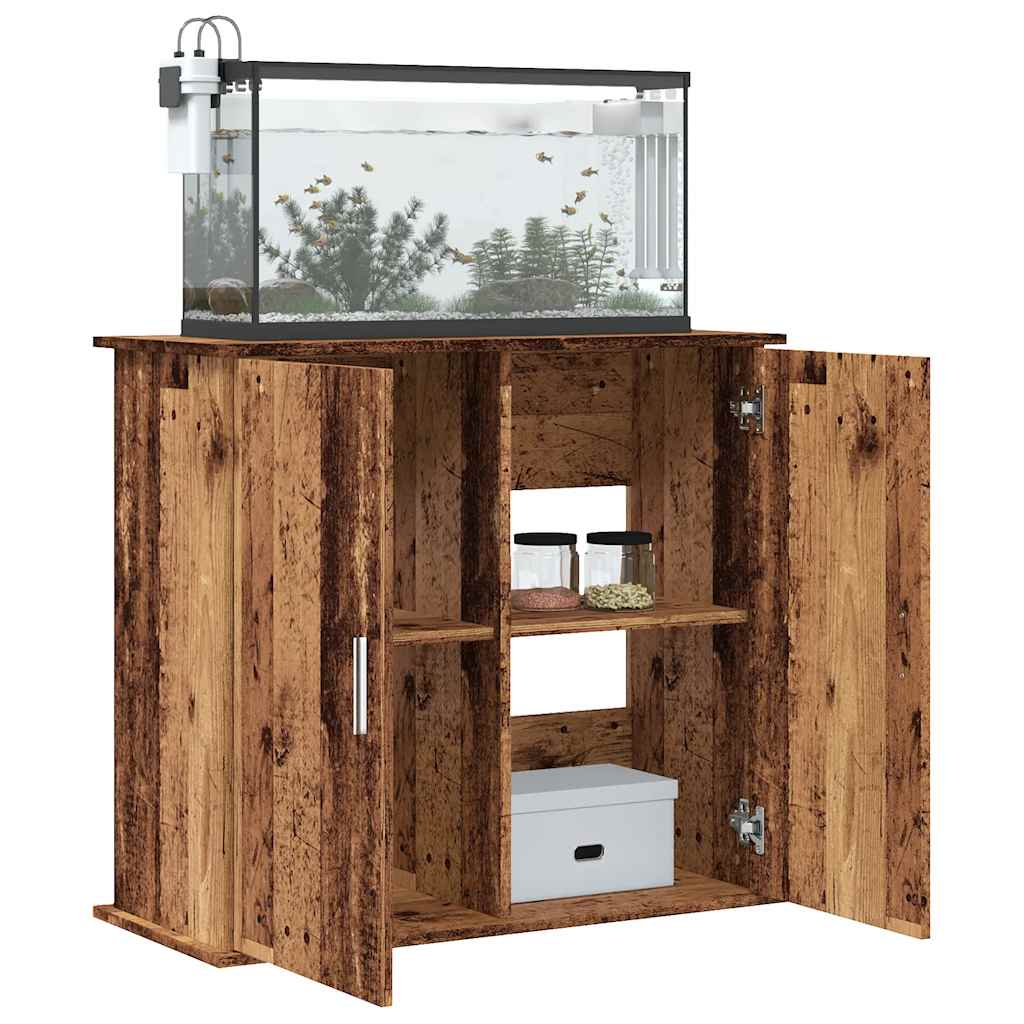 Stojan na akvárium old wood 81 x 36 x 73 cm kompozitní dřevo