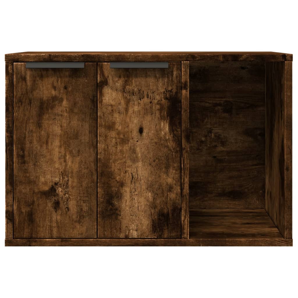 Skříňka na kočičí záchod hnědý dub 60x40x40 cm kompozitní dřevo