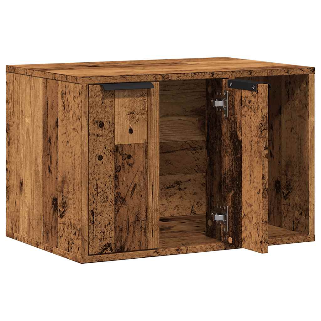 Skříňka na kočičí záchod old wood 60x40x40 cm kompozitní dřevo