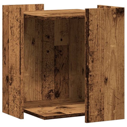 Skříňka na kočičí záchod old wood 42x42x51 cm kompozitní dřevo