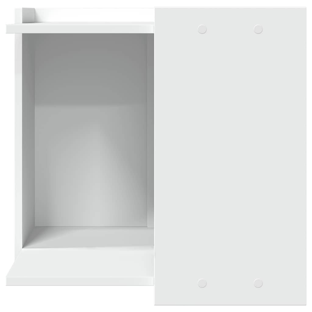 Skříňka na kočičí záchod bílá 53 x 53 x 51 cm kompozitní dřevo