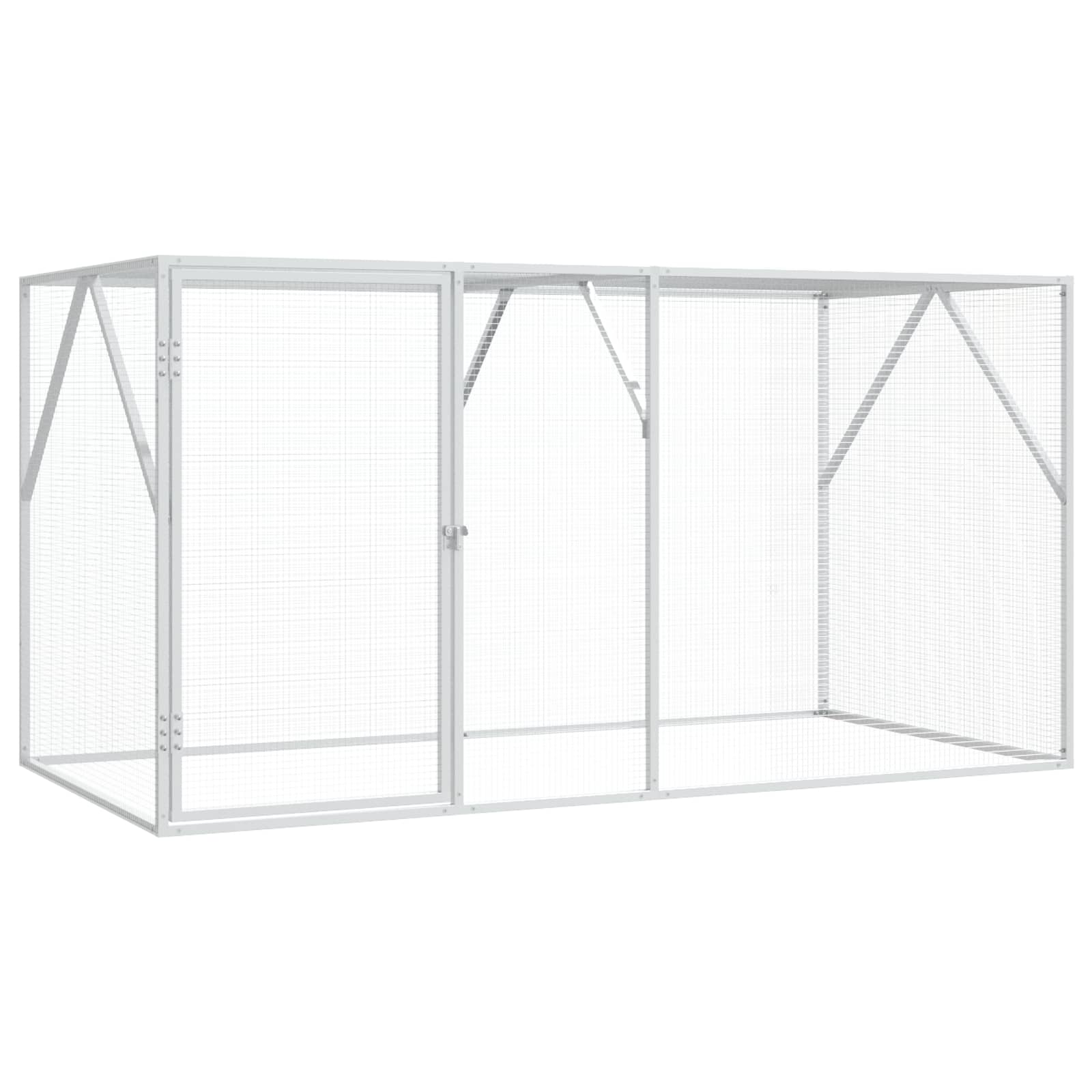Ptačí klec Antracit 208 x 102 x 108 cm Pozinkovaná ocel