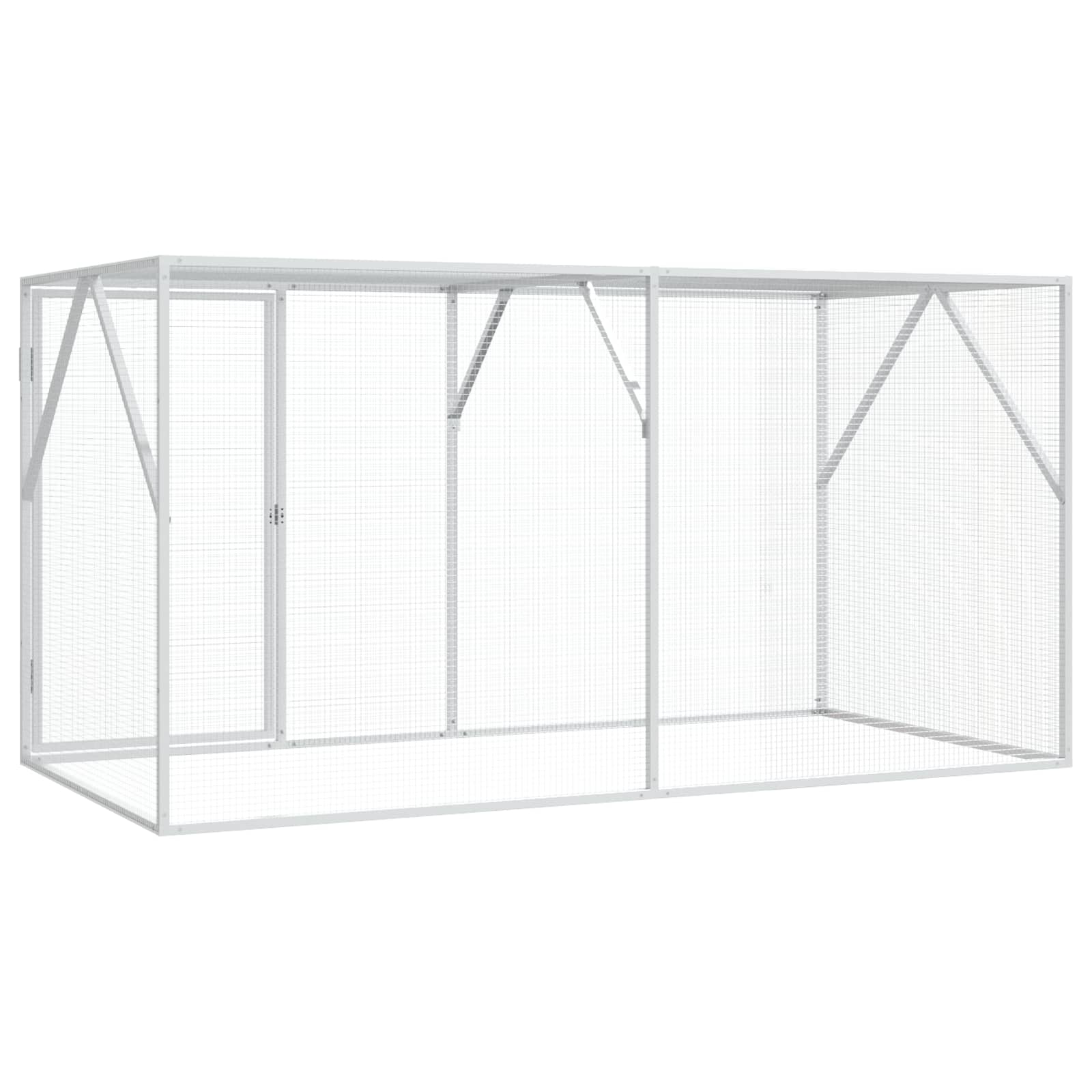 Ptačí klec Antracit 208 x 102 x 108 cm Pozinkovaná ocel
