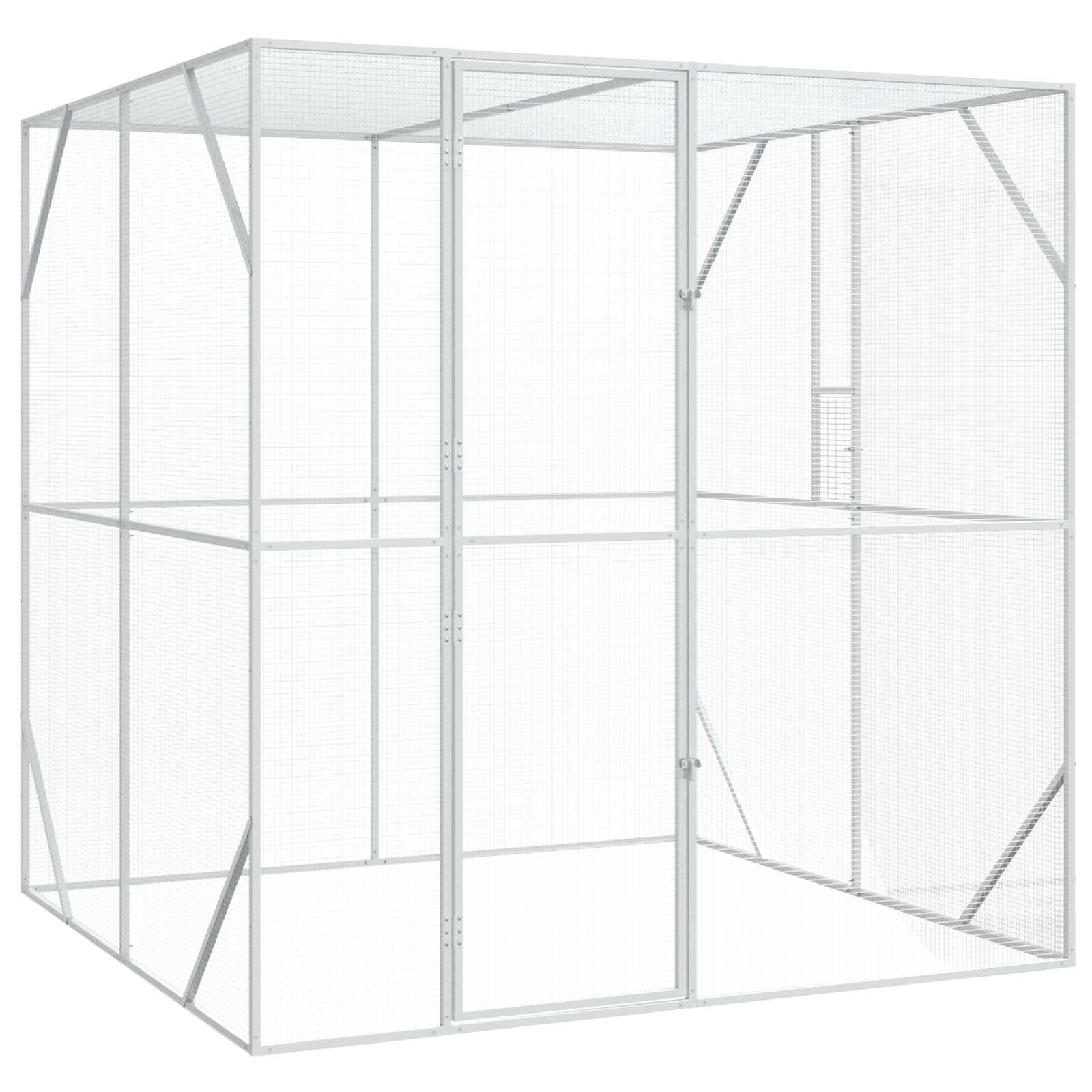 Ptačí klec Antracit 209 x 202 x 214 cm Pozinkovaná ocel
