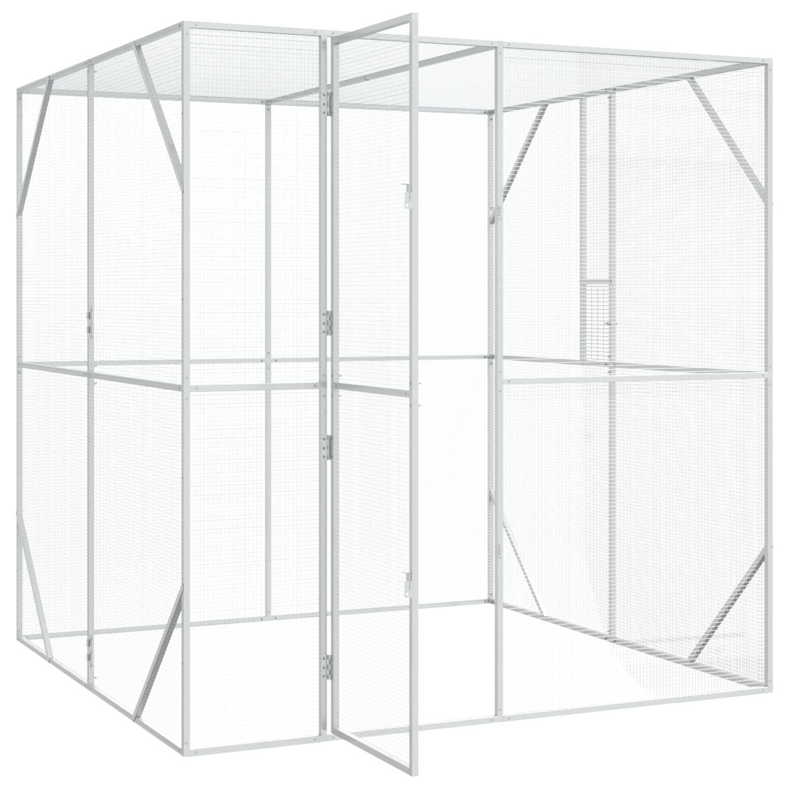 Ptačí klec Antracit 209 x 202 x 214 cm Pozinkovaná ocel