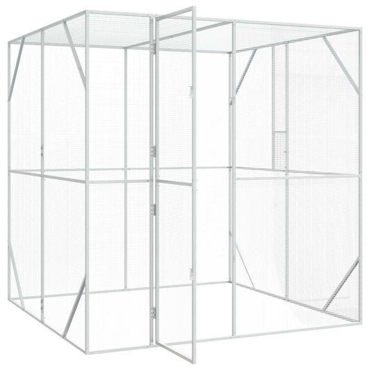 Ptačí klec Antracit 209 x 202 x 214 cm Pozinkovaná ocel
