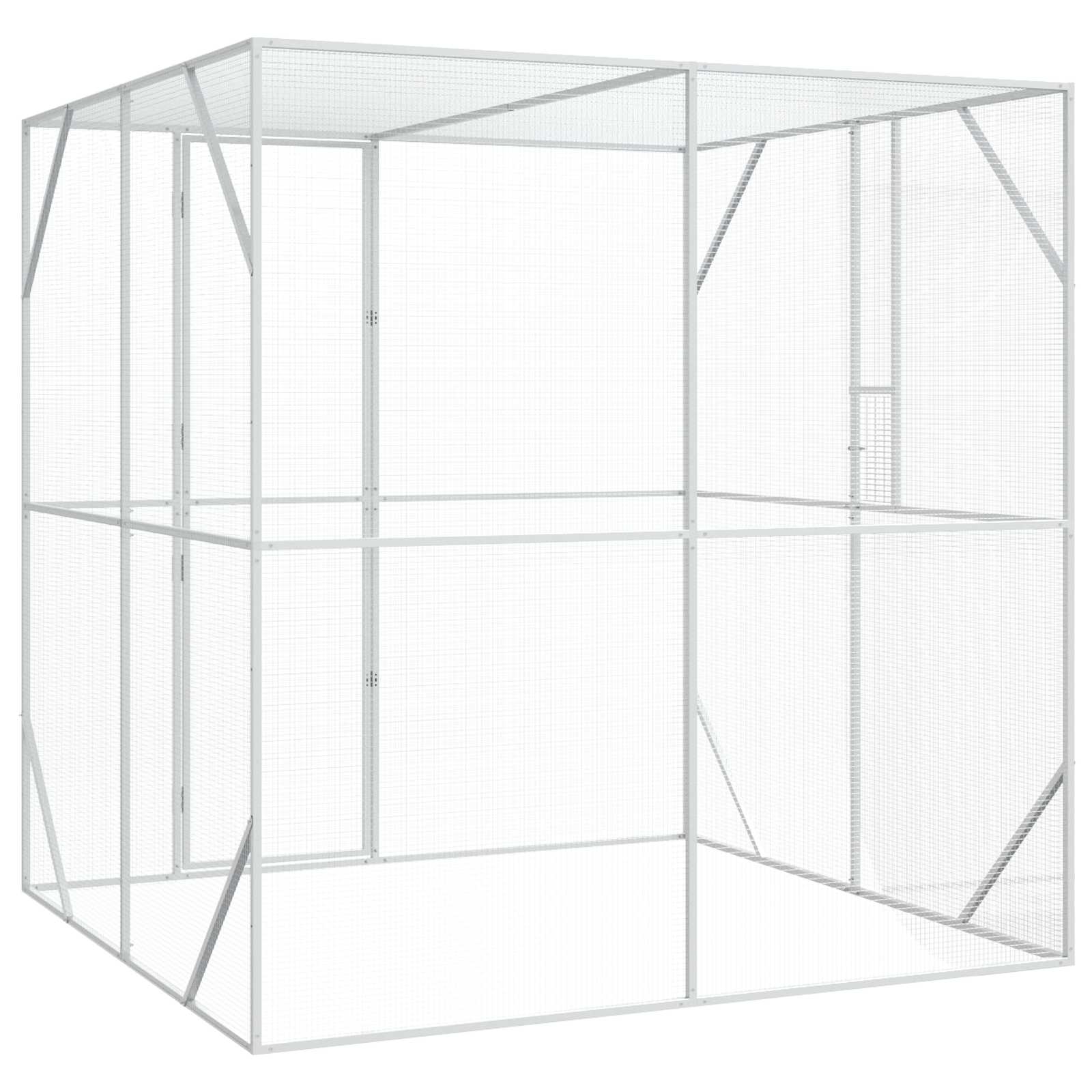 Ptačí klec Antracit 209 x 202 x 214 cm Pozinkovaná ocel