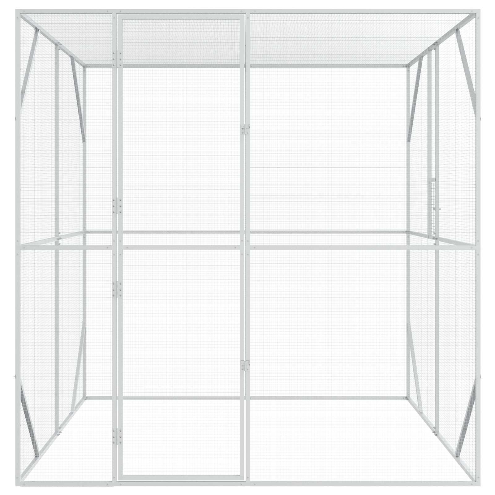 Ptačí klec Antracit 209 x 202 x 214 cm Pozinkovaná ocel