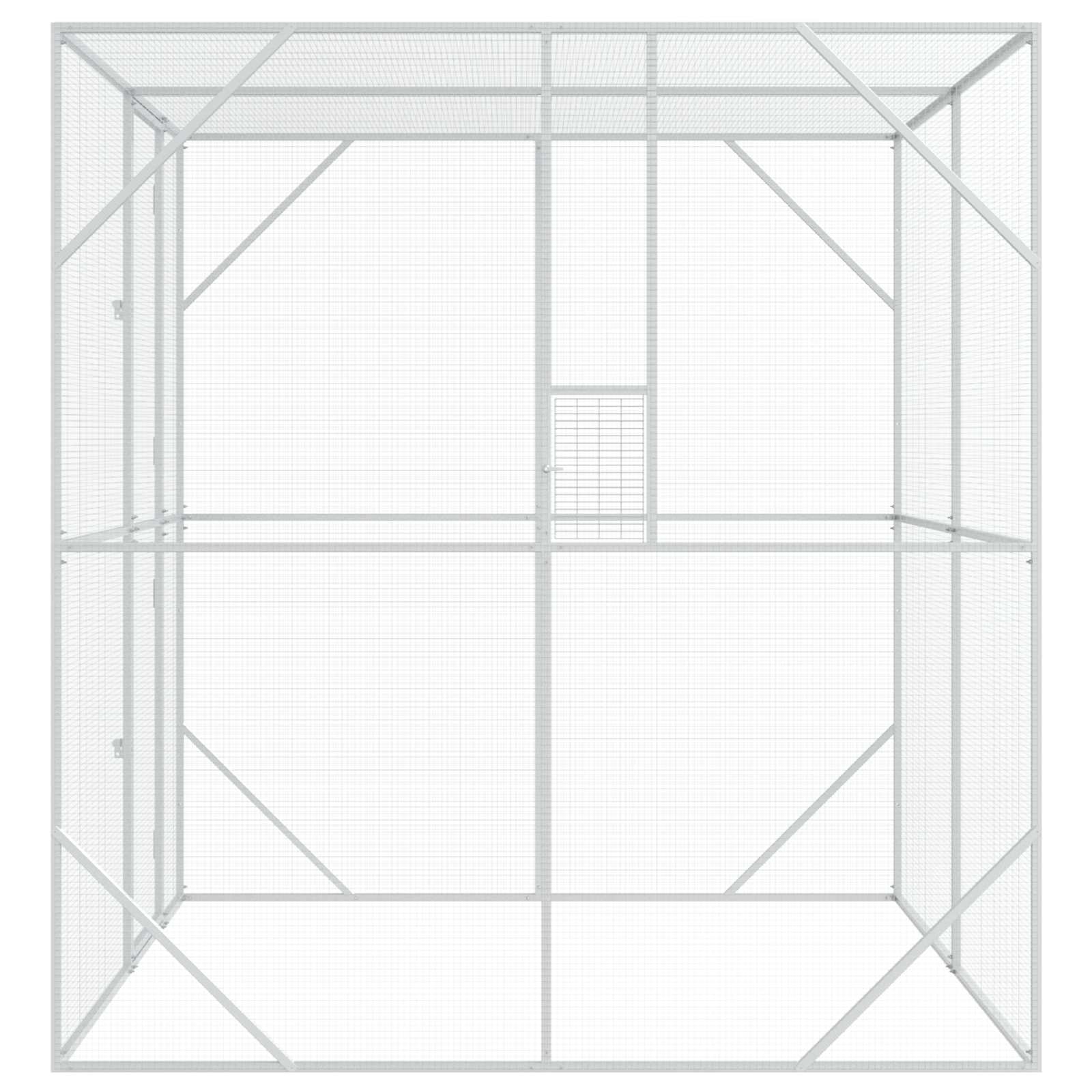 Ptačí klec Antracit 209 x 202 x 214 cm Pozinkovaná ocel