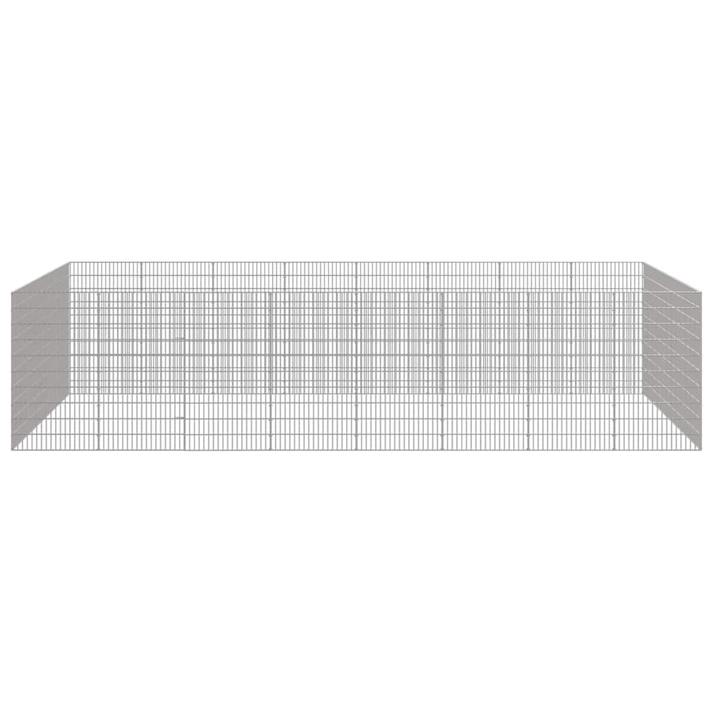 Ohrádka pro zvířata 24 panelů 54 x 100 cm pozinkované železo