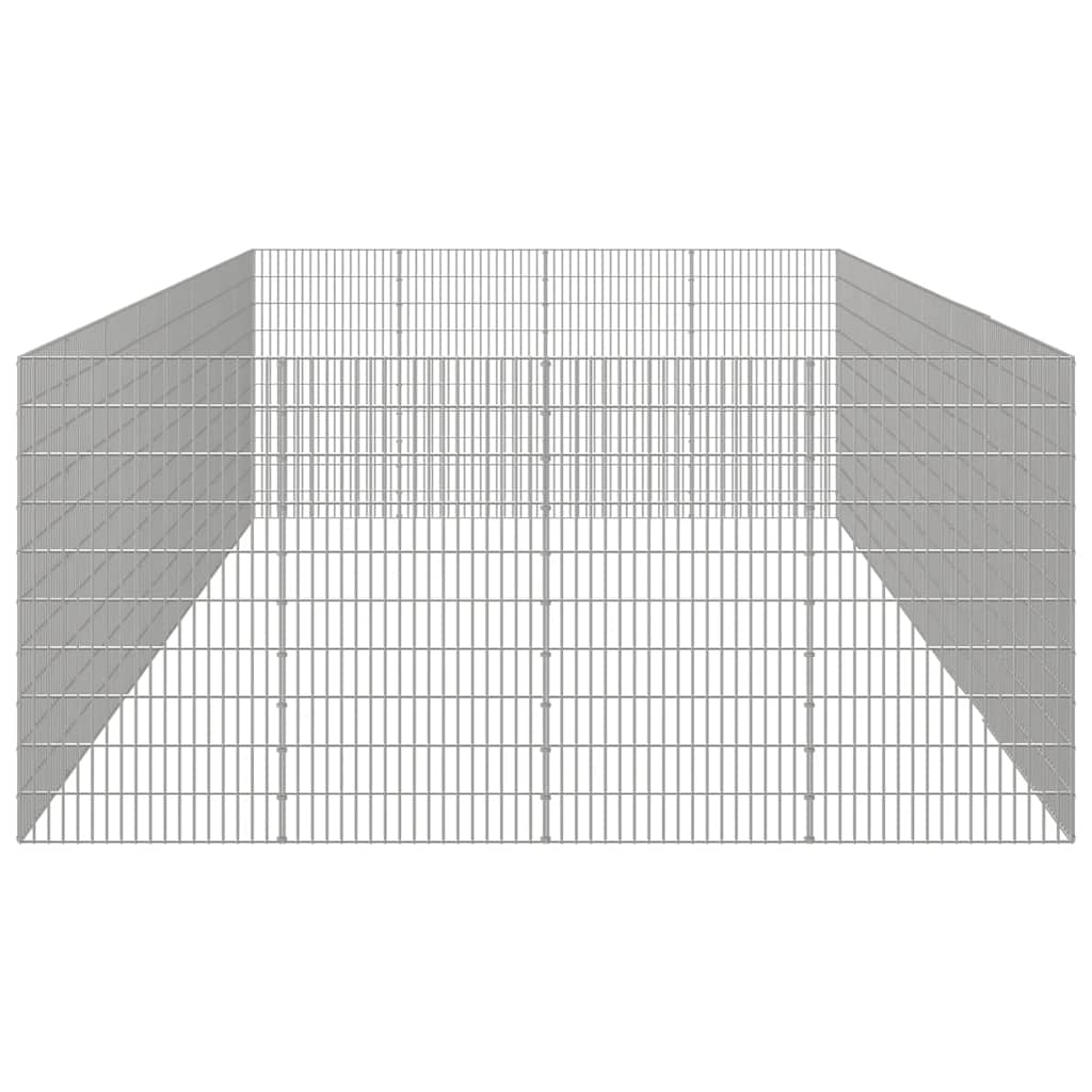 Ohrádka pro zvířata 24 panelů 54 x 100 cm pozinkované železo