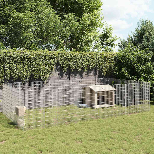 Ohrádka pro zvířata 24 panelů 54 x 100 cm pozinkované železo