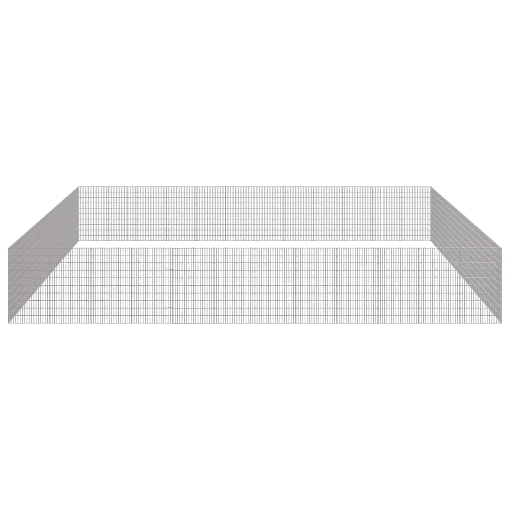 Ohrádka pro zvířata 48 panelů 54 x 100 cm pozinkované železo
