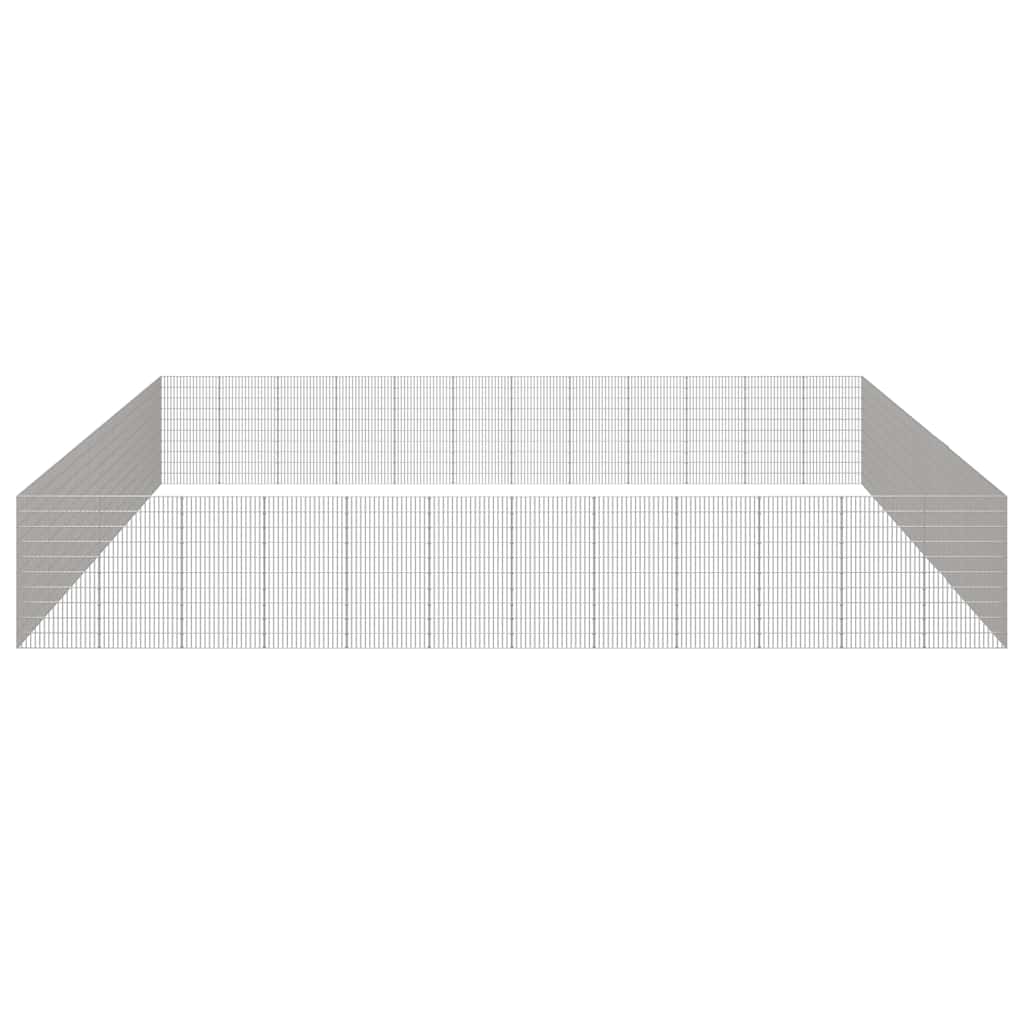 Ohrádka pro zvířata 48 panelů 54 x 100 cm pozinkované železo