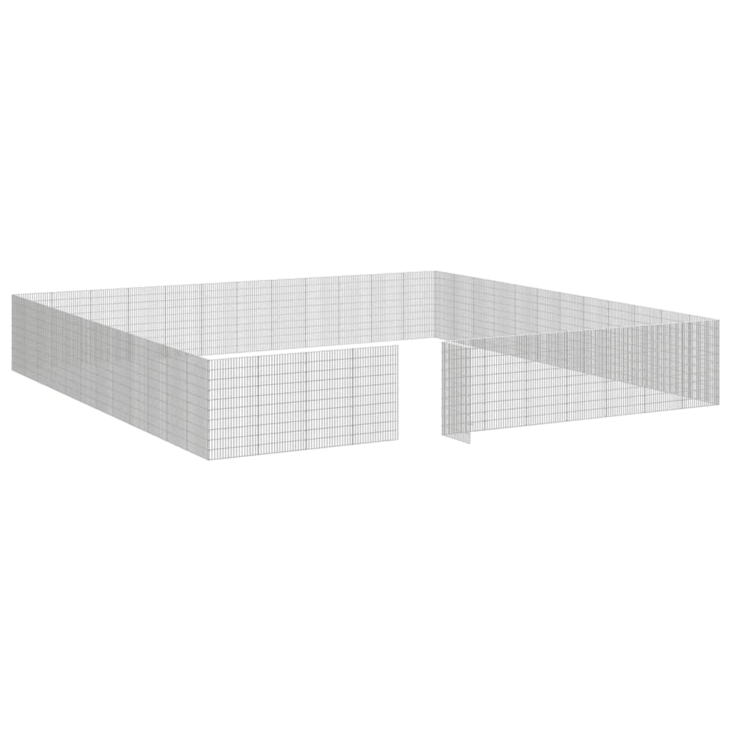 Ohrádka pro zvířata 48 panelů 54 x 100 cm pozinkované železo