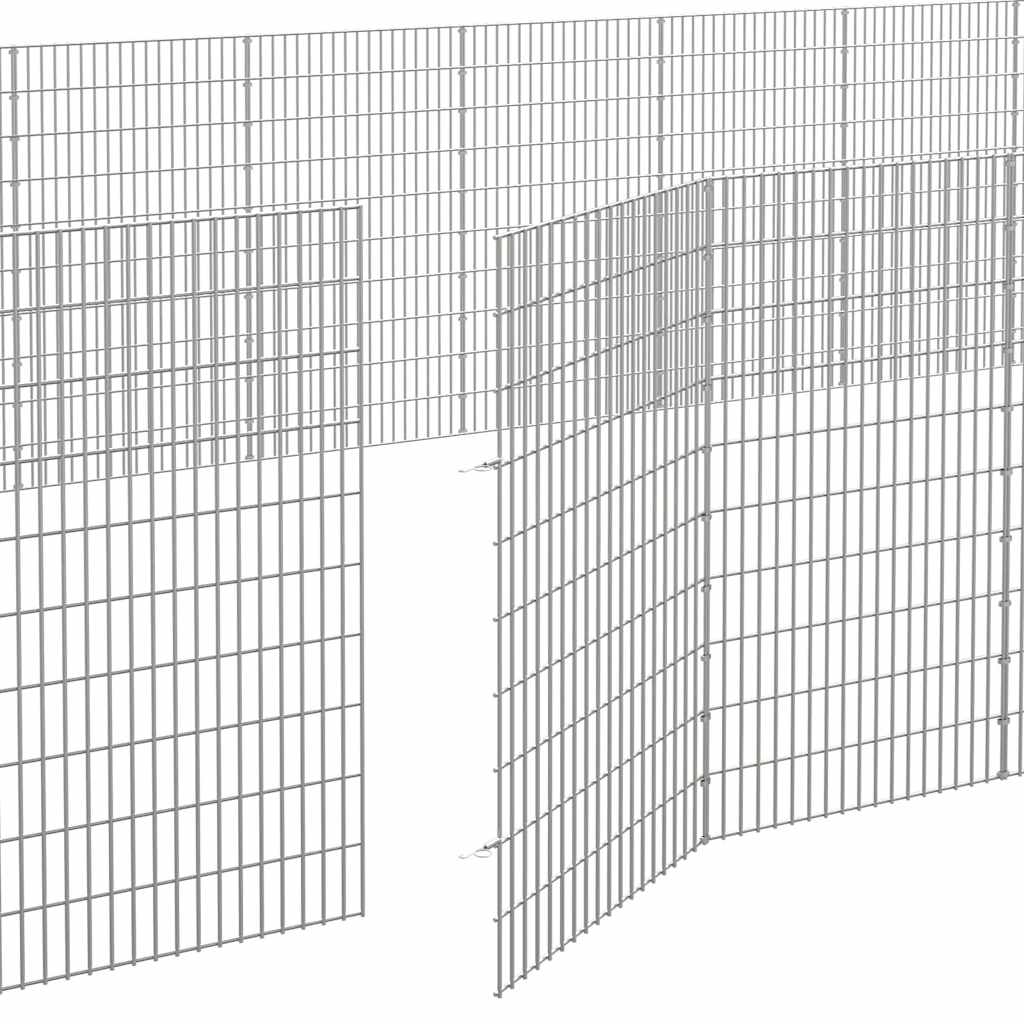Ohrádka pro zvířata 48 panelů 54 x 100 cm pozinkované železo