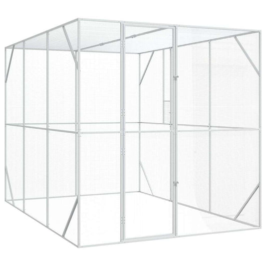 Ptačí klec Antracit 210 x 304 x 213 cm Pozinkovaná ocel