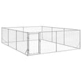 Načíst obrázek do prohlížeče galerie, Venkovní psí bouda s dveřmi 3x4x1 m pozinkovaná ocel
