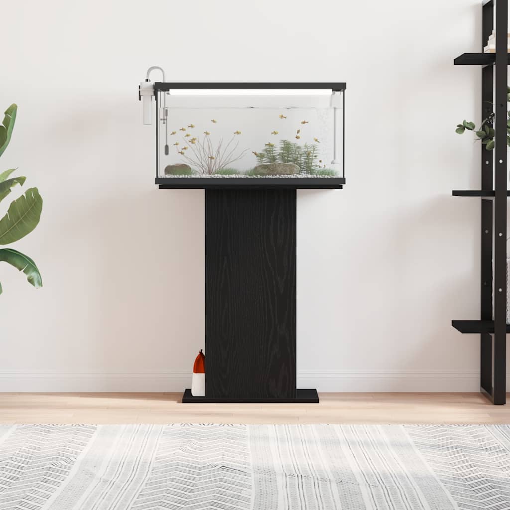 Stojan na akvárium Dub černý 60,5x36x72,5 cm Dřevěná konstrukce