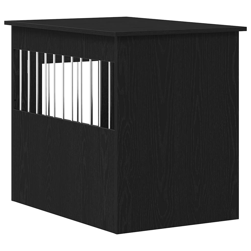 Nábytek do psí klece černý dub 55 x 80 x 68 cm konstruované dřevo
