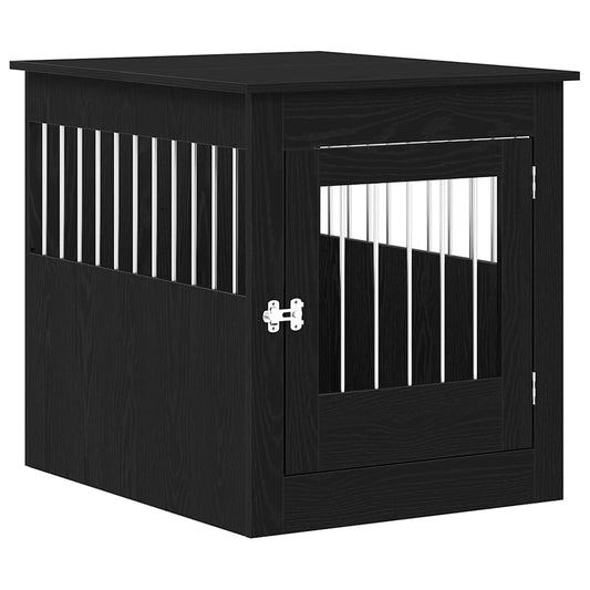 Nábytek do psí klece černý dub 64,5 x 80 x 71 cm, konstrukční dřevo