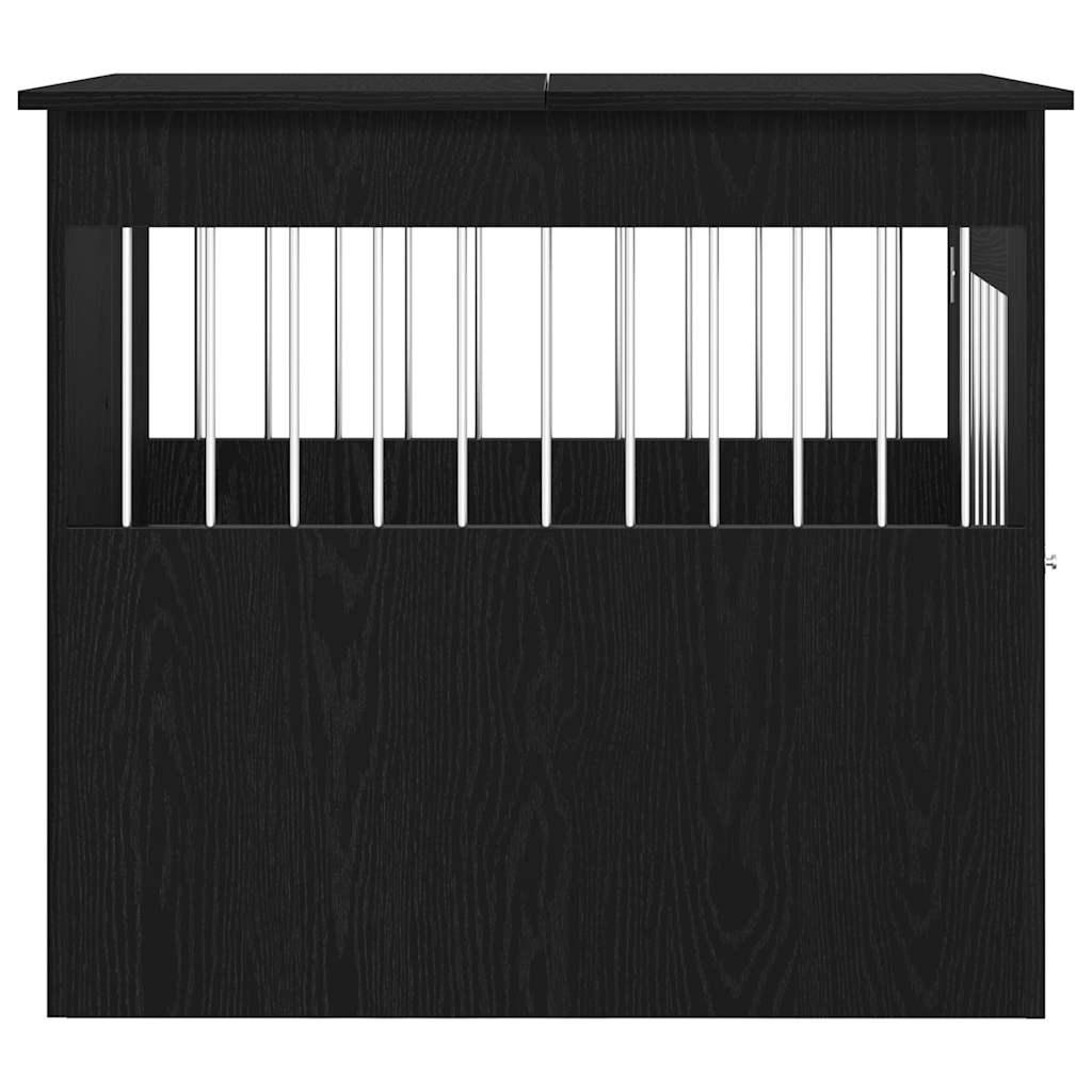 Nábytek do psí klece černý dub 64,5 x 80 x 71 cm, konstrukční dřevo