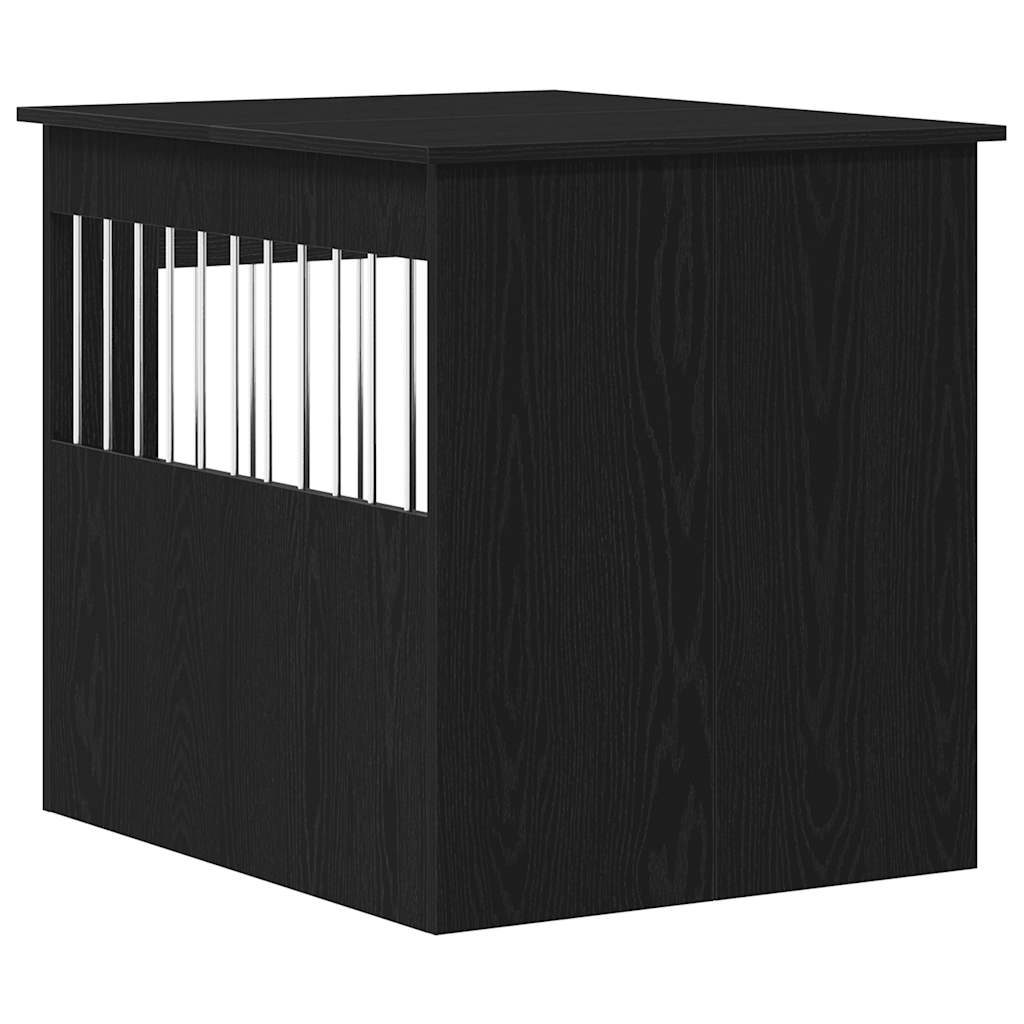 Nábytek do psí klece černý dub 64,5 x 80 x 71 cm, konstrukční dřevo