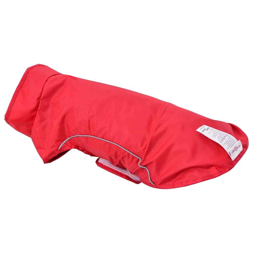 Pláštěnka pro psy s reflexními proužky polyester červená XS