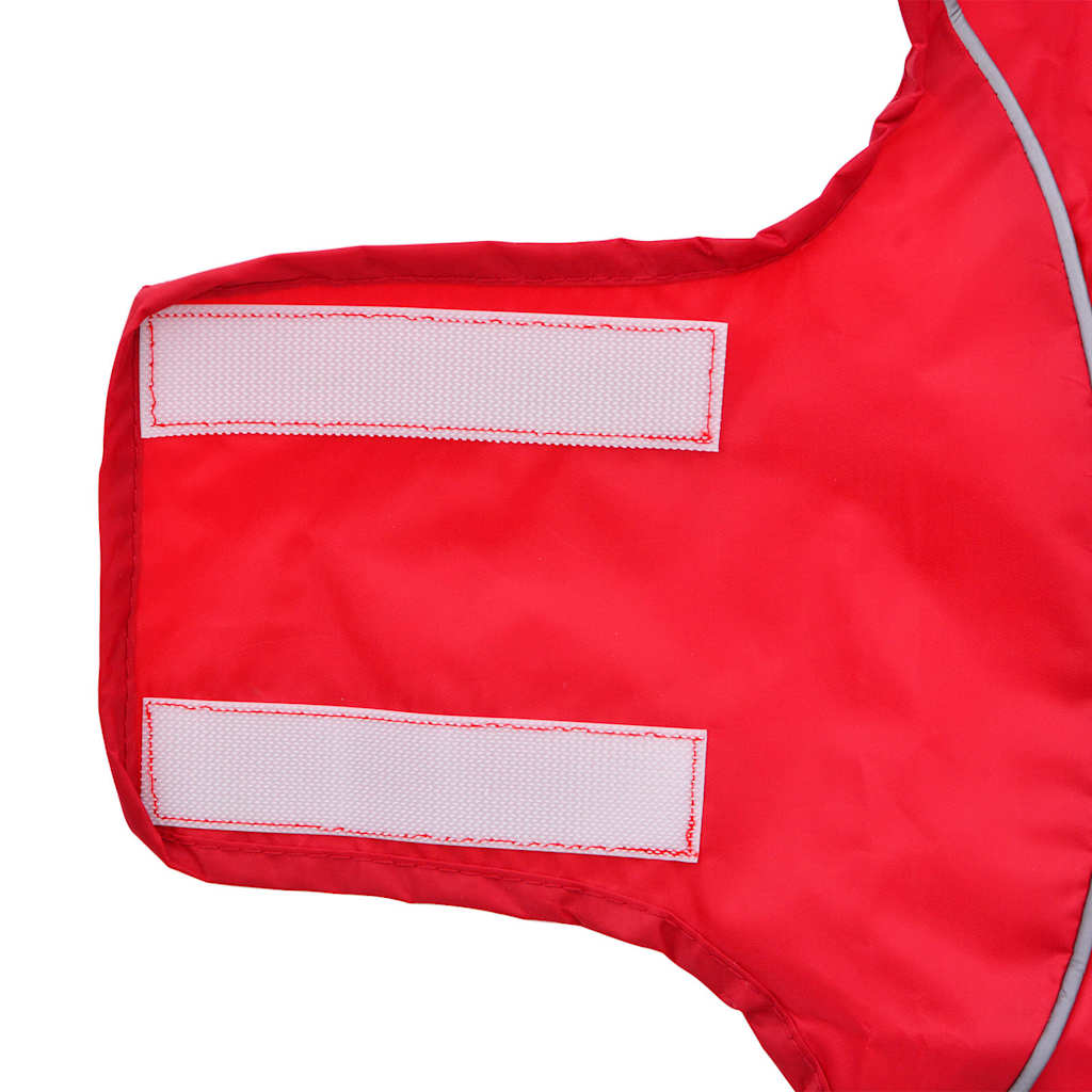 Pláštěnka pro psy s reflexními proužky polyester červená XS