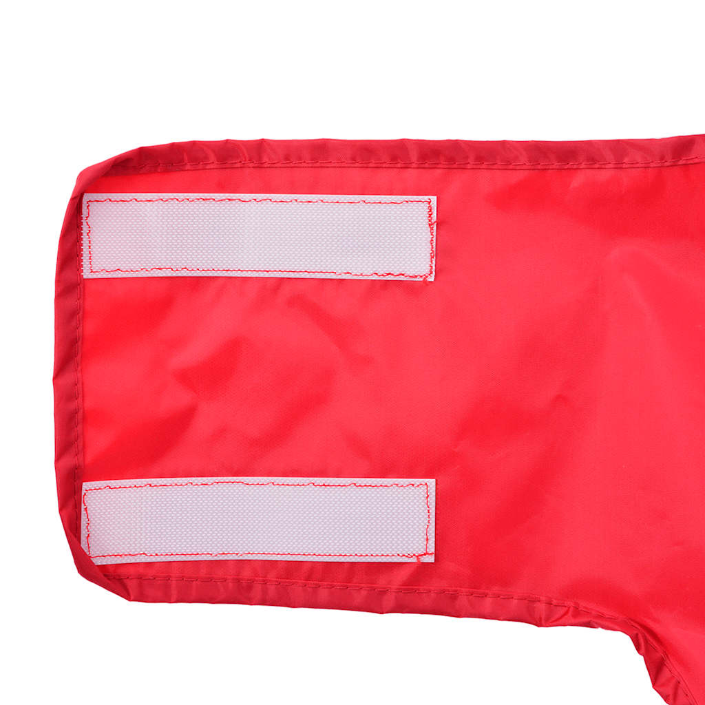 Pláštěnka pro psy s reflexními proužky polyester červená L