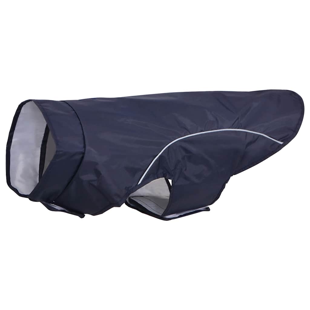Pláštěnka pro psy s reflexními proužky polyester modrá 2XL