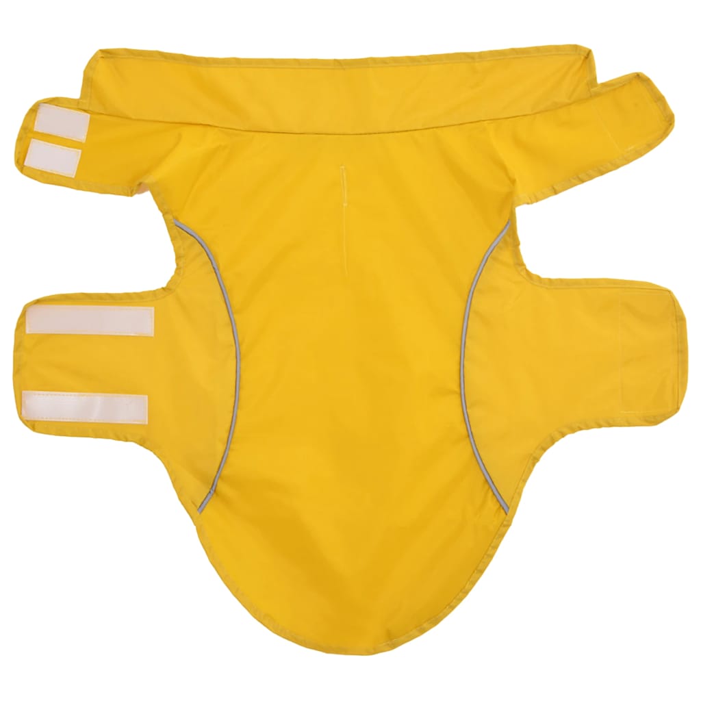 Pláštěnka pro psy s reflexními proužky polyester žlutá XXS