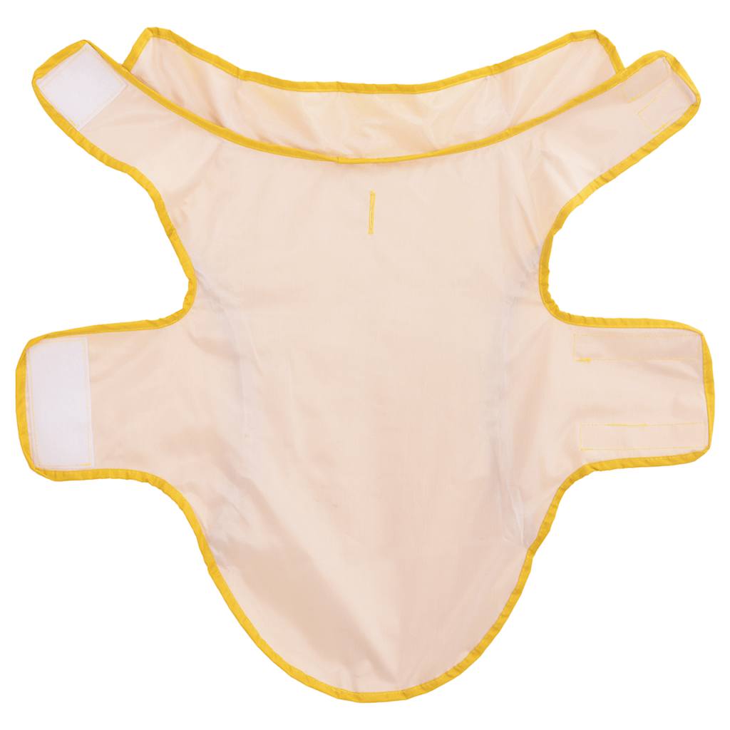 Pláštěnka pro psy s reflexními proužky polyester žlutá XXS